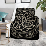 Scandinavian Viking Symbol Print Blanket