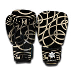 Scandinavian Viking Symbol Print Boxing Gloves
