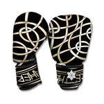 Scandinavian Viking Symbol Print Boxing Gloves