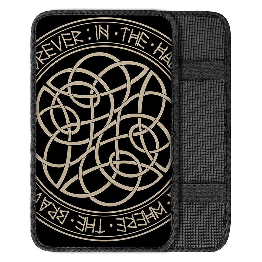 Scandinavian Viking Symbol Print Car Center Console Cover