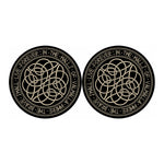 Scandinavian Viking Symbol Print Car Coasters