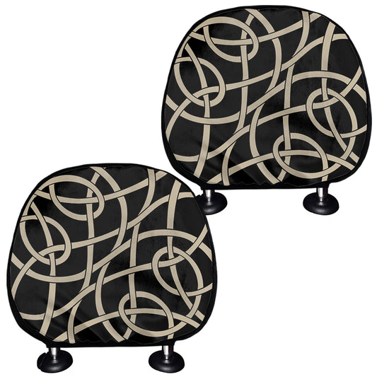 Scandinavian Viking Symbol Print Car Headrest Covers