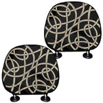 Scandinavian Viking Symbol Print Car Headrest Covers