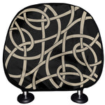 Scandinavian Viking Symbol Print Car Headrest Covers