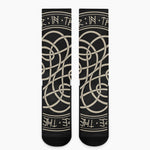 Scandinavian Viking Symbol Print Crew Socks