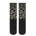 Scandinavian Viking Symbol Print Crew Socks