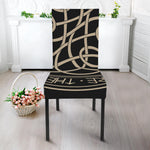 Scandinavian Viking Symbol Print Dining Chair Slipcover