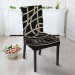 Scandinavian Viking Symbol Print Dining Chair Slipcover