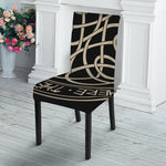 Scandinavian Viking Symbol Print Dining Chair Slipcover
