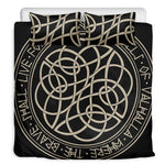 Scandinavian Viking Symbol Print Duvet Cover Bedding Set