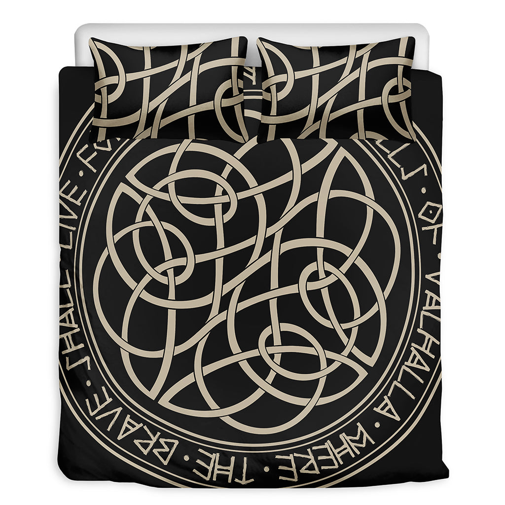 Scandinavian Viking Symbol Print Duvet Cover Bedding Set