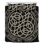 Scandinavian Viking Symbol Print Duvet Cover Bedding Set