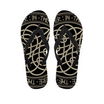 Scandinavian Viking Symbol Print Flip Flops