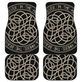 Scandinavian Viking Symbol Print Front and Back Car Floor Mats