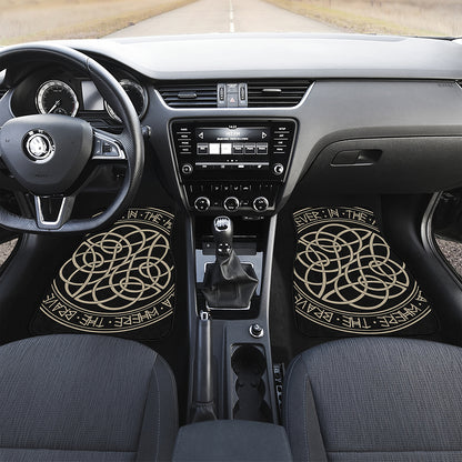 Scandinavian Viking Symbol Print Front and Back Car Floor Mats