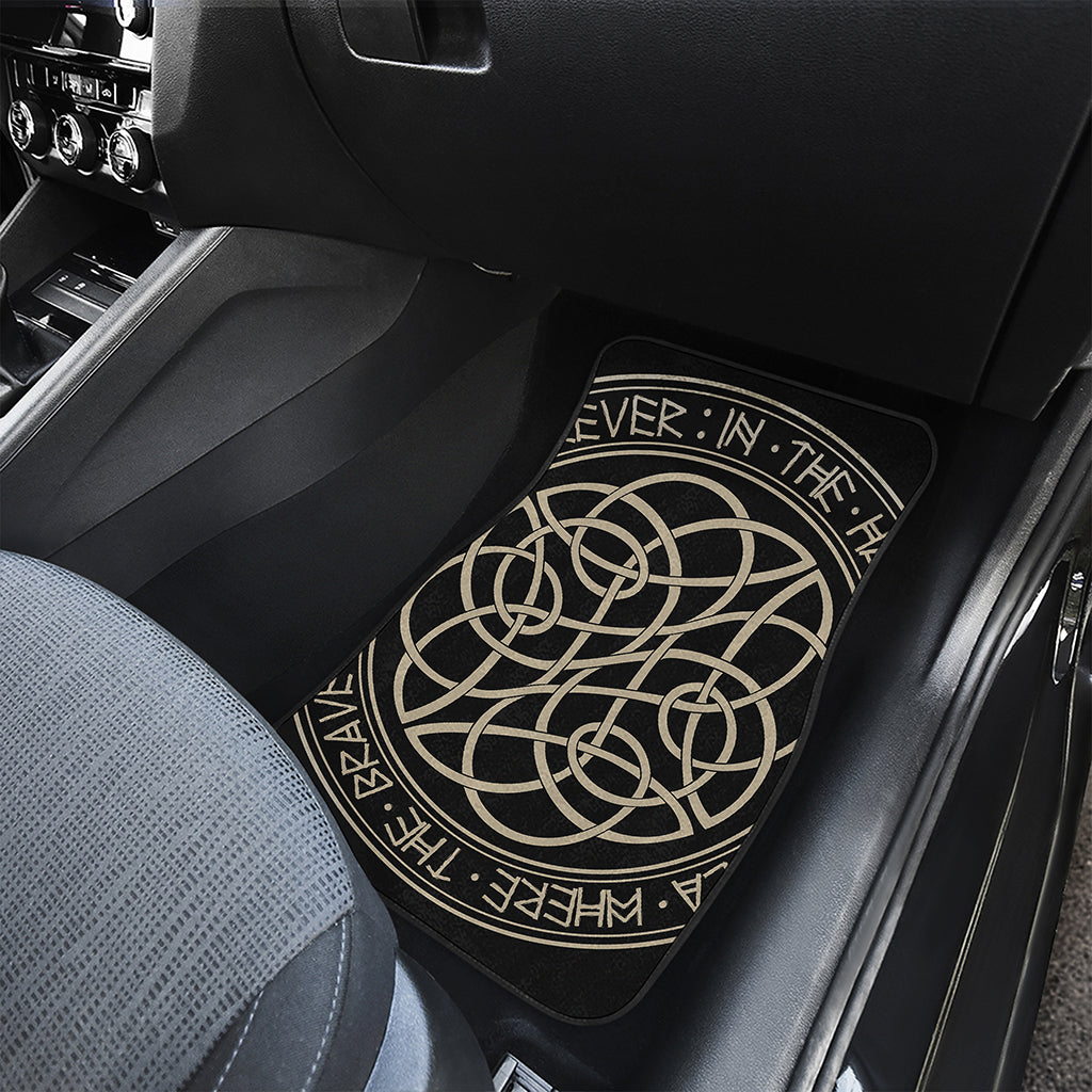 Scandinavian Viking Symbol Print Front and Back Car Floor Mats