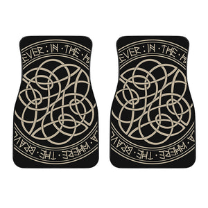 Scandinavian Viking Symbol Print Front Car Floor Mats