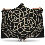 Scandinavian Viking Symbol Print Hooded Blanket