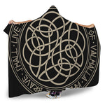 Scandinavian Viking Symbol Print Hooded Blanket
