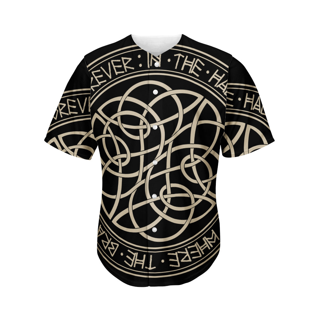 Scandinavian Viking Symbol Print Men's Baseball Jersey