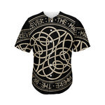 Scandinavian Viking Symbol Print Men's Baseball Jersey