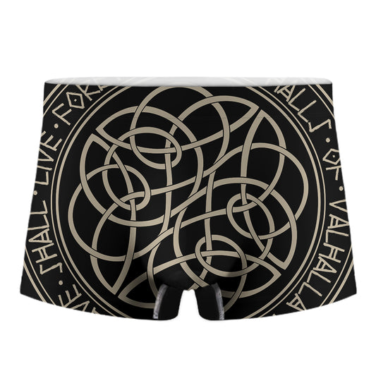 Scandinavian Viking Symbol Print Men's Boxer Briefs