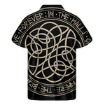 Scandinavian Viking Symbol Print Men's Short Sleeve Shirt
