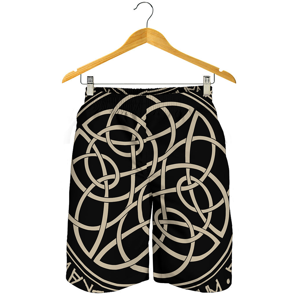 Scandinavian Viking Symbol Print Men's Shorts