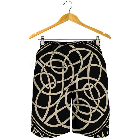 Scandinavian Viking Symbol Print Men's Shorts