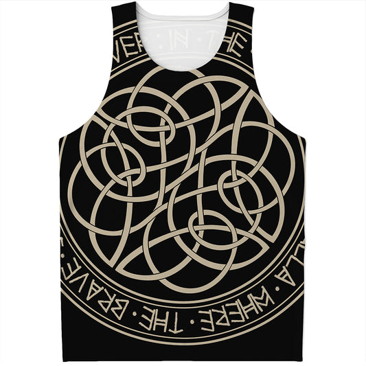 Scandinavian Viking Symbol Print Men's Tank Top