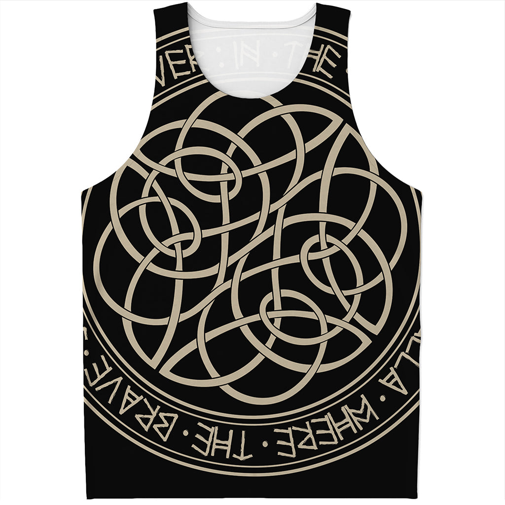 Scandinavian Viking Symbol Print Men's Tank Top