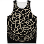 Scandinavian Viking Symbol Print Men's Tank Top