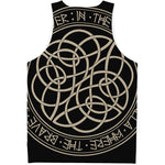 Scandinavian Viking Symbol Print Men's Tank Top