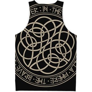 Scandinavian Viking Symbol Print Men's Tank Top