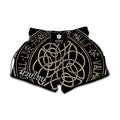 Scandinavian Viking Symbol Print Muay Thai Boxing Shorts