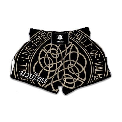 Scandinavian Viking Symbol Print Muay Thai Boxing Shorts