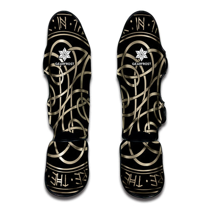 Scandinavian Viking Symbol Print Muay Thai Shin Guard