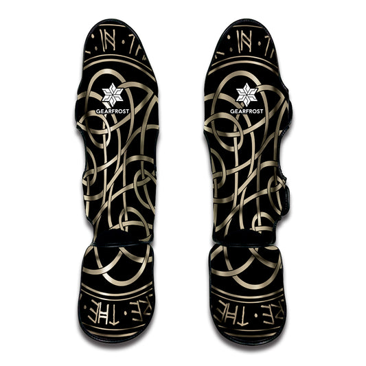 Scandinavian Viking Symbol Print Muay Thai Shin Guard