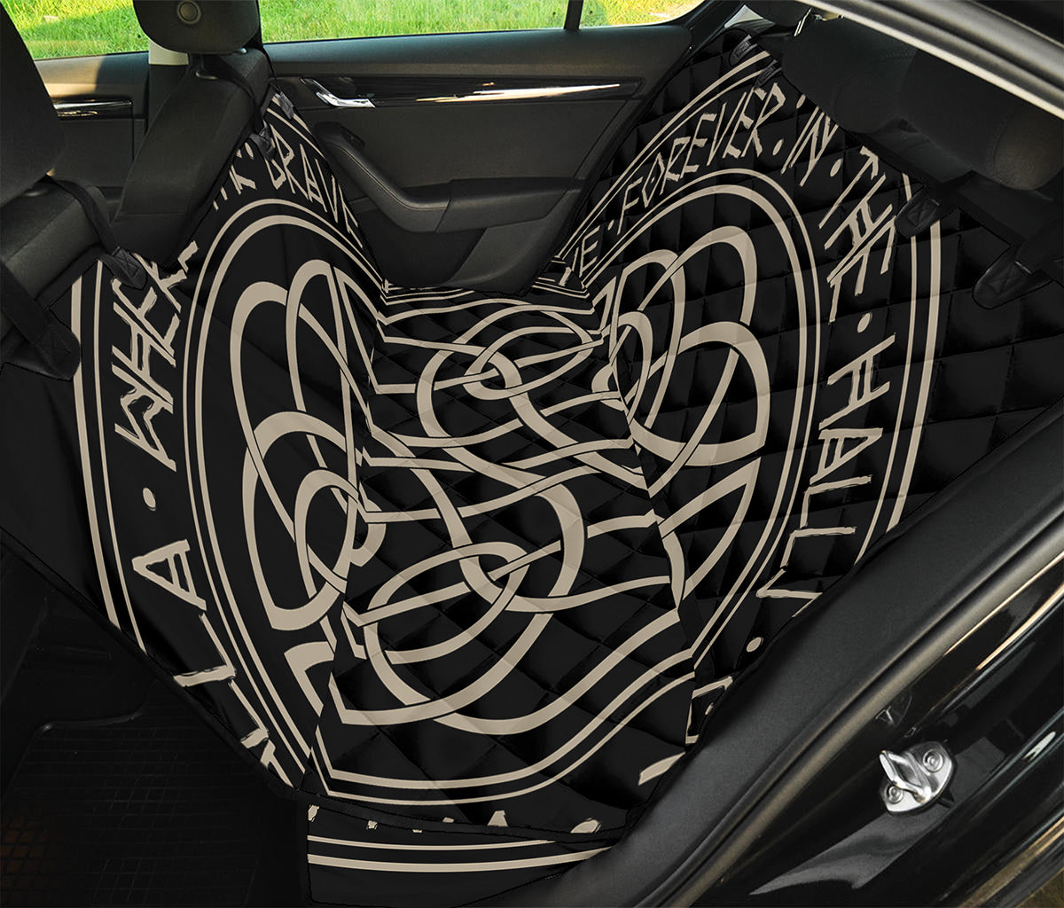 Scandinavian Viking Symbol Print Pet Car Back Seat Cover