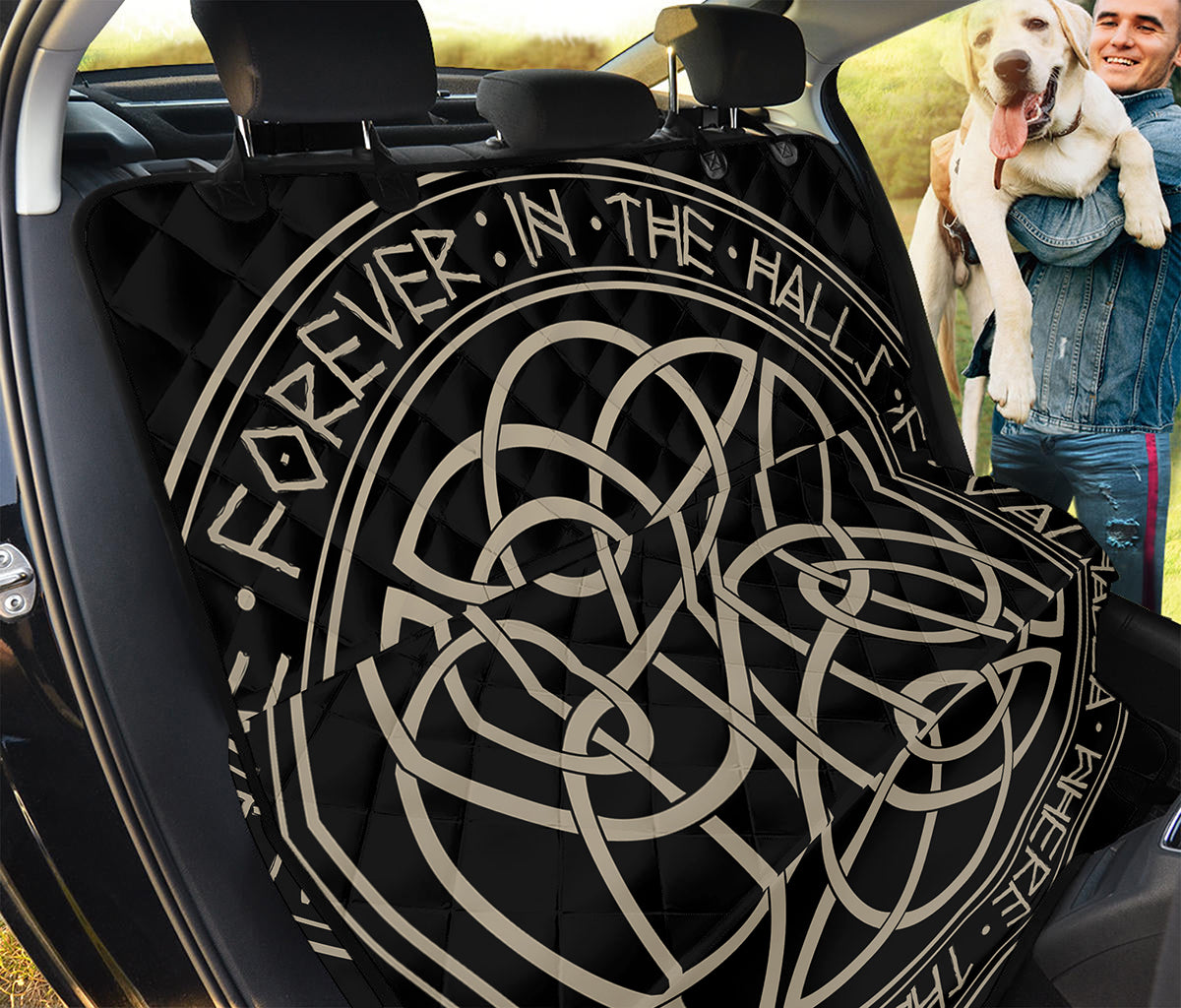 Scandinavian Viking Symbol Print Pet Car Back Seat Cover