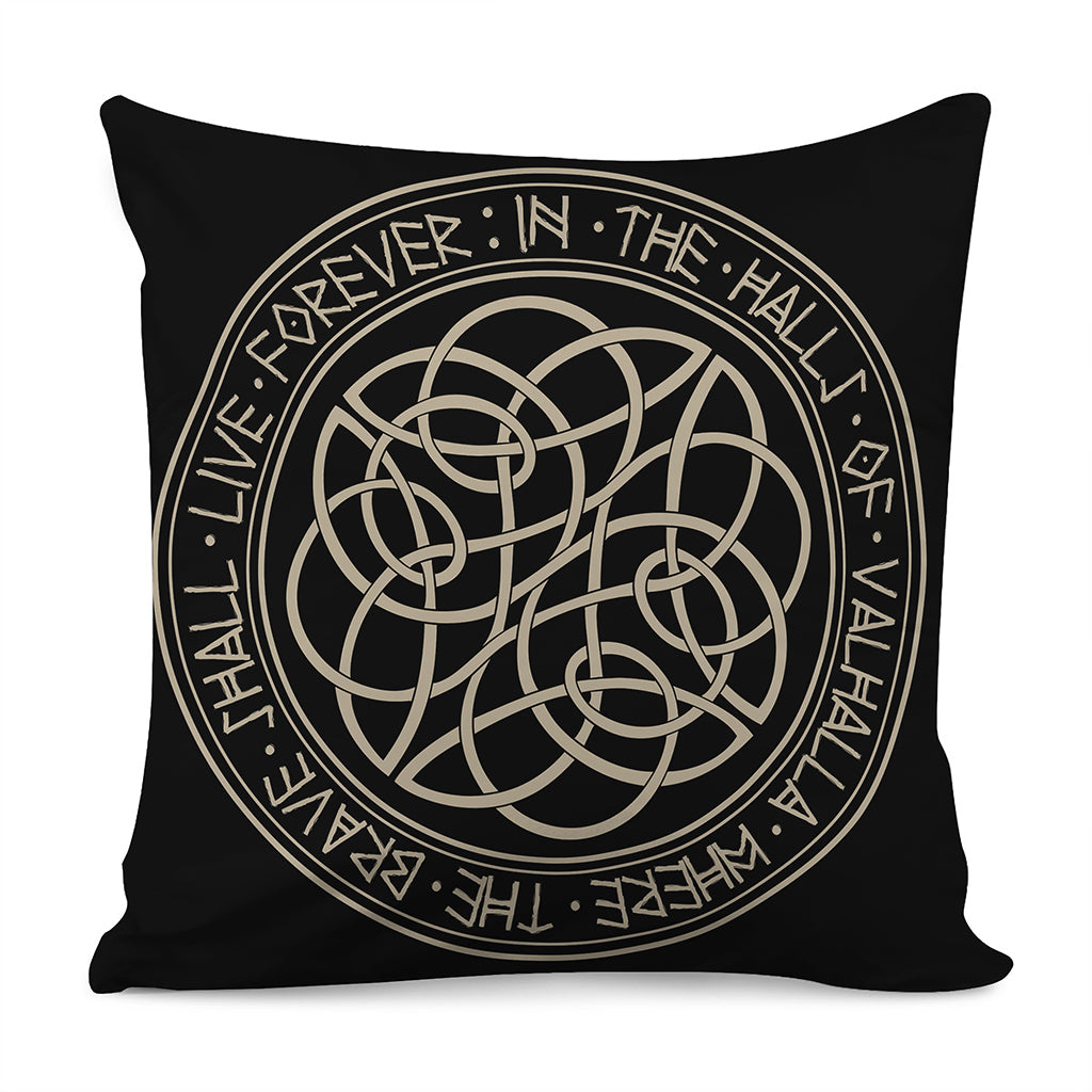Scandinavian Viking Symbol Print Pillow Cover