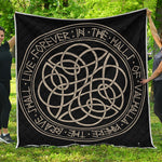 Scandinavian Viking Symbol Print Quilt
