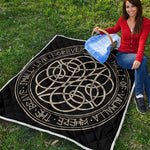 Scandinavian Viking Symbol Print Quilt