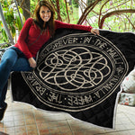 Scandinavian Viking Symbol Print Quilt