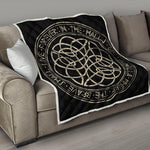 Scandinavian Viking Symbol Print Quilt