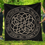 Scandinavian Viking Symbol Print Quilt