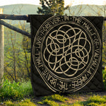 Scandinavian Viking Symbol Print Quilt