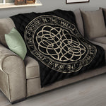 Scandinavian Viking Symbol Print Quilt