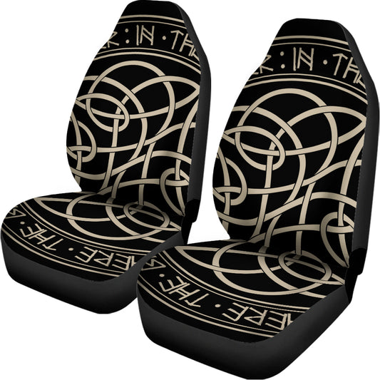 Scandinavian Viking Symbol Print Universal Fit Car Seat Covers