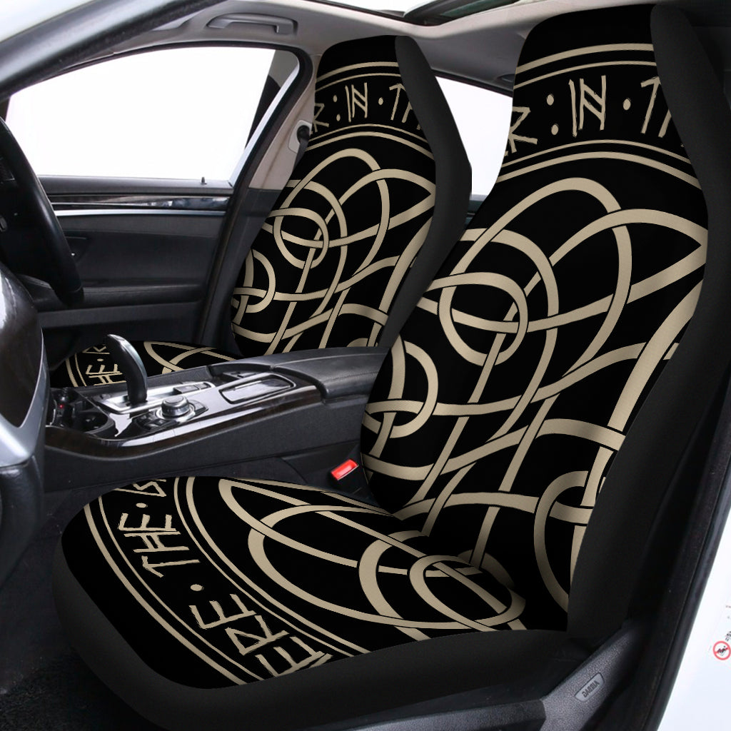 Scandinavian Viking Symbol Print Universal Fit Car Seat Covers
